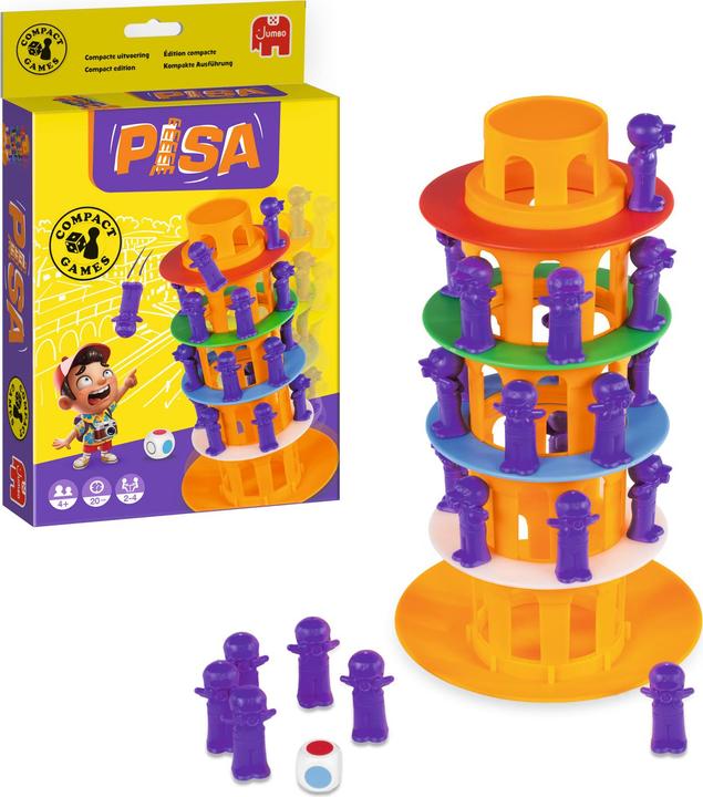 Actual product image Jumbo Tower of Pisa Travel Games (German, French, English)