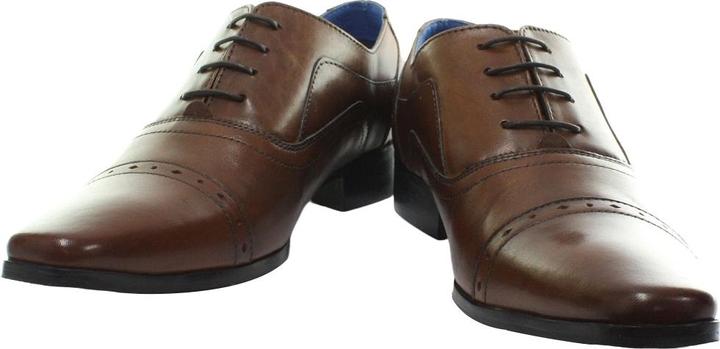 Produktbild Roamers 4 Ösen Punch Cap Leder Oxford Schuhe (45)