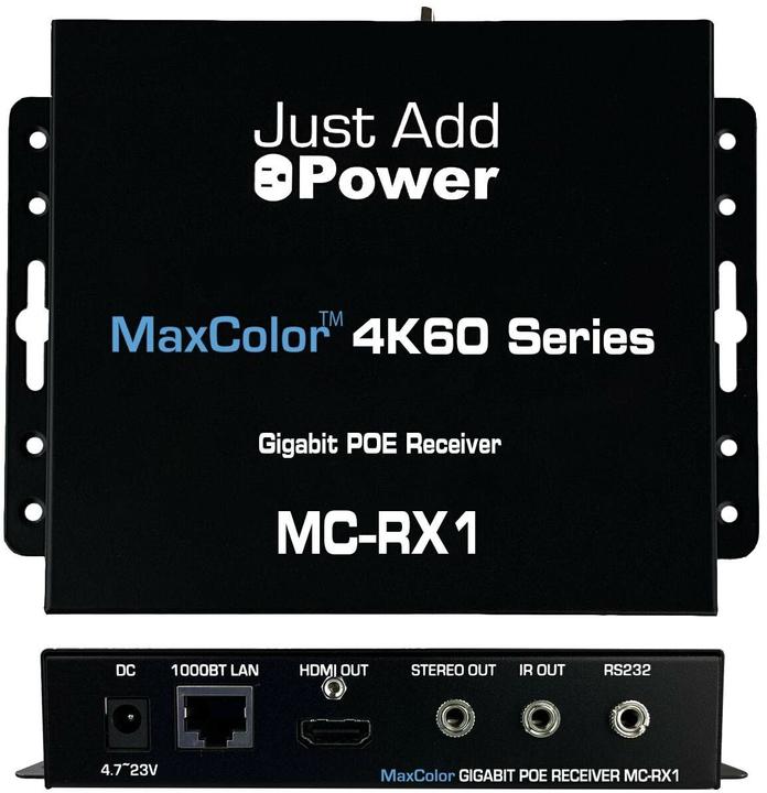Productafbeelding Just Add Power IP Receiver VBS-MAX-RX-1 HDMI, PoE, 4K/60