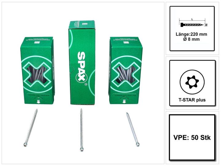 Produktbild Spax Zylinderkopf T-Star Plus T40 Vollgewinde Cut Wirox (1 Schrauben pro Stück)