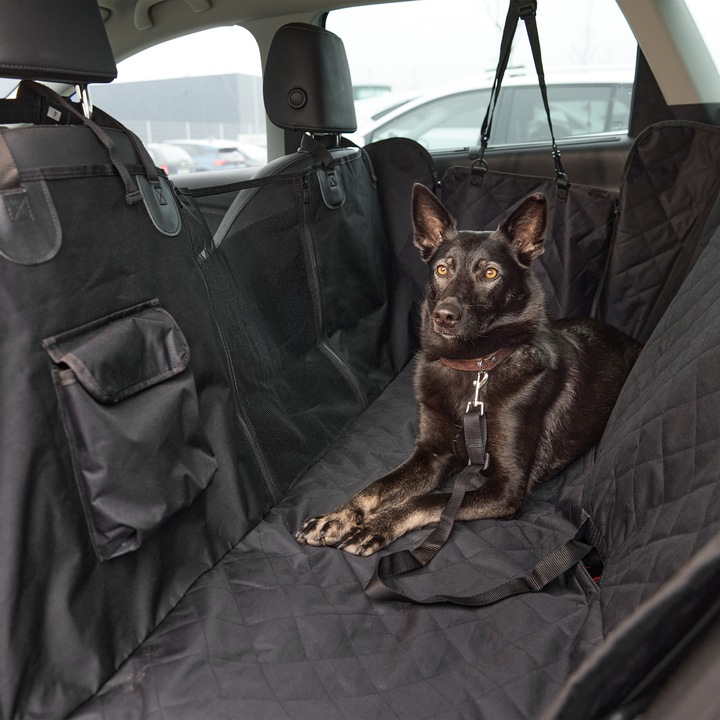 Produktbild Relaxdays Autorückbank-Hundedecke (Hund, Reflektoren, Sicherheitsverschluss)