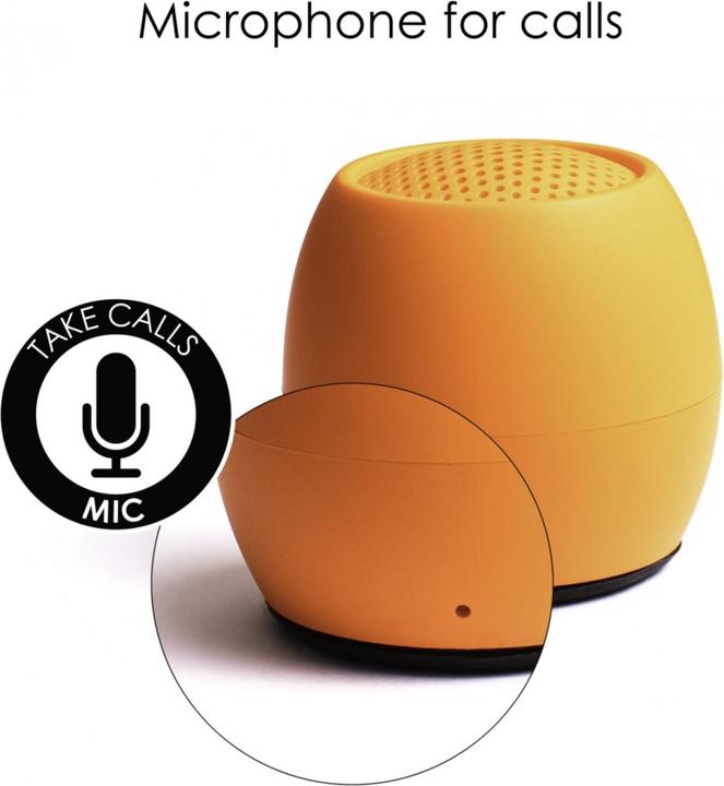 Produktbild Boompods Zero Bluetooth® Lautsprecher Freisprechfunktion, stossfest, Wasserfest Orange (5 h, Akkubetrieb)