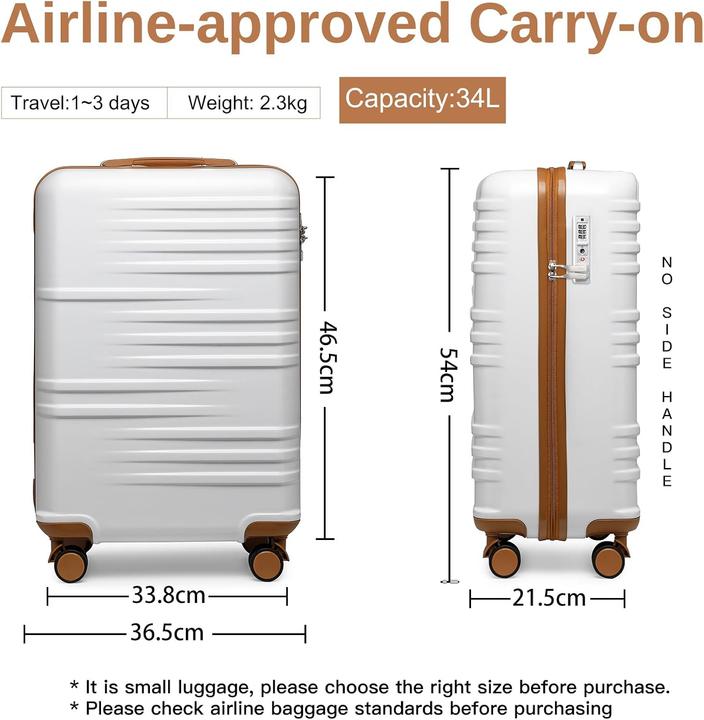 Actual product image British Traveller Hartschalenkoffer für Handgepäck (34 l)