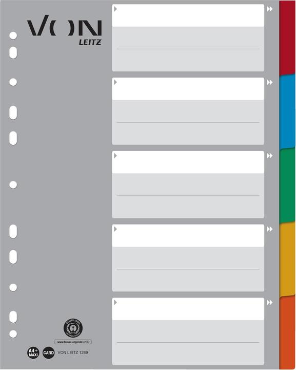 Produktbild von Register 5 Taben, A4, 1-5