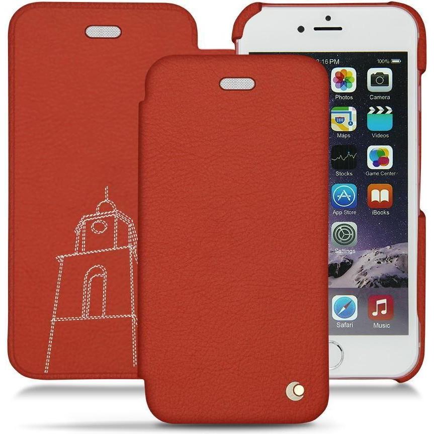 Noreve Lederschutzhülle horizontal (Apple iPhone 6s Plus), Smartphone Hülle, Orange