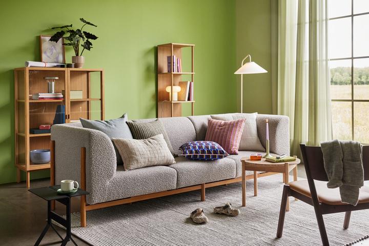 Produktbild Hübsch Rhythmic Kissen Beige/Orange/Schwarz (40 x 60 cm)