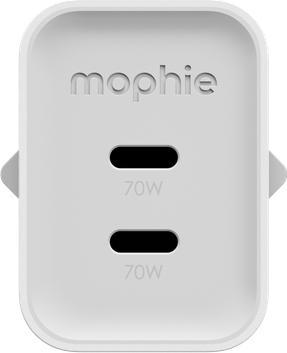 Actual product image Zagg mophie Netzteil GaN 70W 2x USB-C 2026 weiss (70 W, 2 ports)