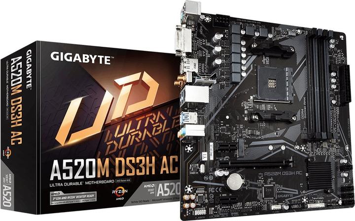Actual product image Gigabyte A520M DS3H AC (AM4, AMD A520, ATX)