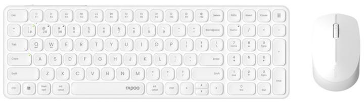 Actual product image Rapoo Kabelloses Multimodus-Deskset 9710M, QWERTZ, weiss (00228038) (DE, Wireless)