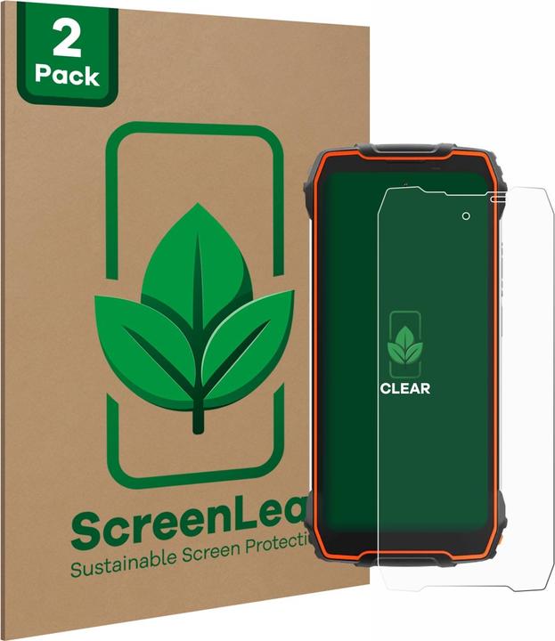 Actual product image ScreenLeaf Screen Protector sustainable Screen Protection, clear, anti-scratch (2 Piece, Blackview Max 1)