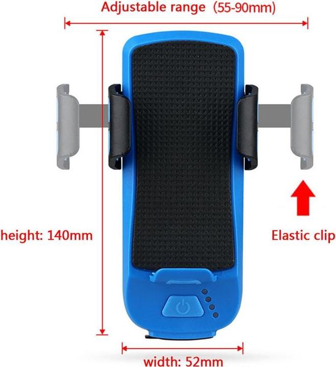 Produktbild Cover-Discount Fahrrad Velo Telefon Halter Powerbank 4000 mAh blau 1