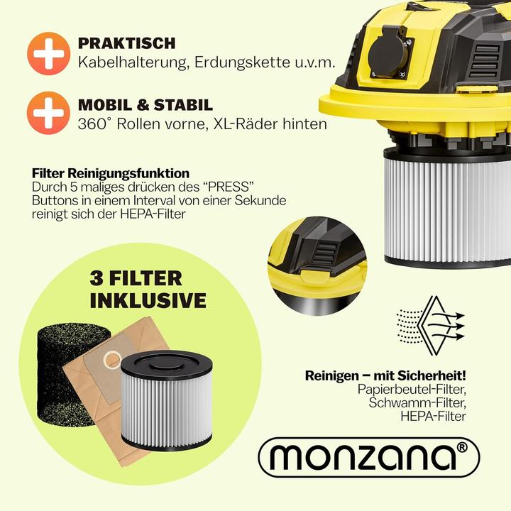 Produktbild Monzana Nass-Trockensauger mit Blasfunktion (Nass-Trockensauger)