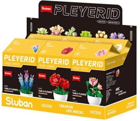 Actual product image Sluban Assorted mini flowers in a pot
