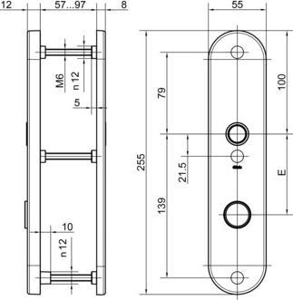 Actual product image Glutz Aussensch.ES1 glide easy PZ78 58542 (Door plate set)