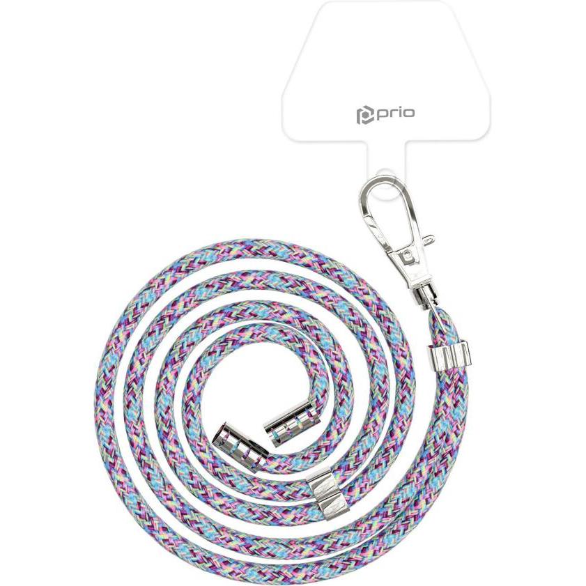 prio Universelles Handy-Umhängeband 0.7m neon mix, Weiteres Smartphone Zubehör, Rosa
