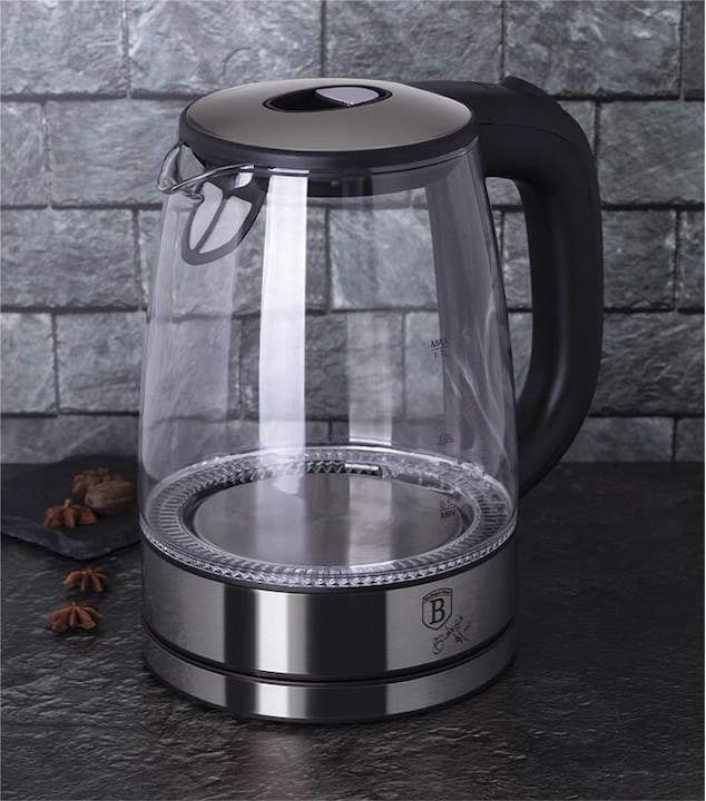 Productafbeelding BerlingerHaus Waterkoker Glas 1.7L Chroomstaal (1.70 l)
