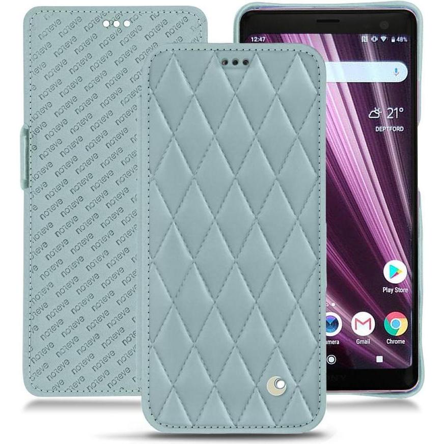 Thumbnail - Noreve Lederschutzhülle horizontal (Sony Xperia XZ3), Smartphone Hülle, Blau