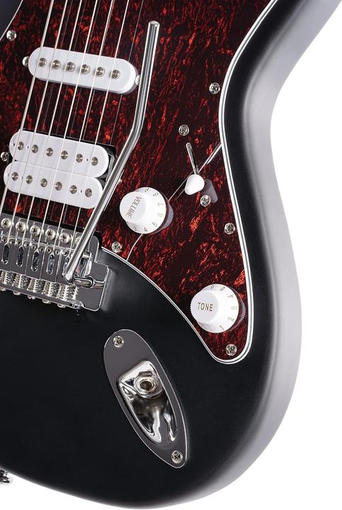 Actual product image Cort Guitars Cort G110 Open Pore Black (Electric guitar, Poplar wood)