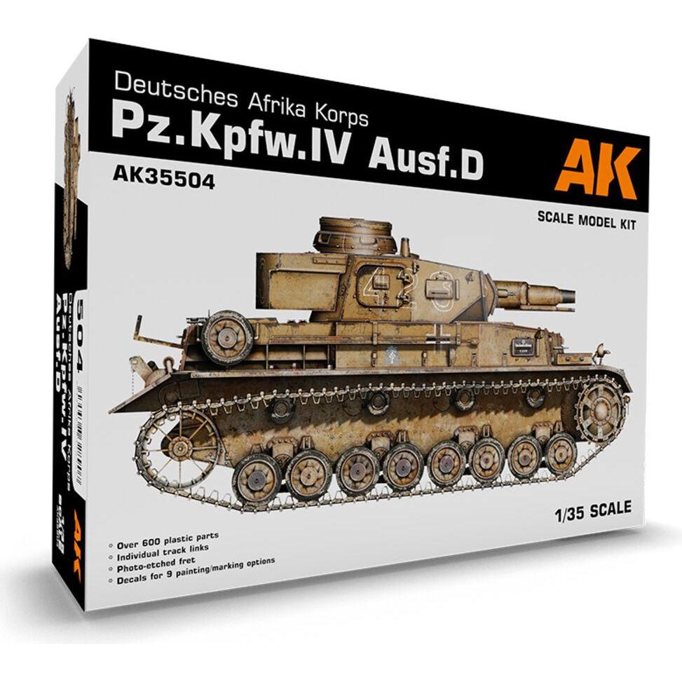 AK Interactive AK Models - 1/35 DEUTSCHES AFRIKA KORPS PZ.KPFW.IV AUSF.D