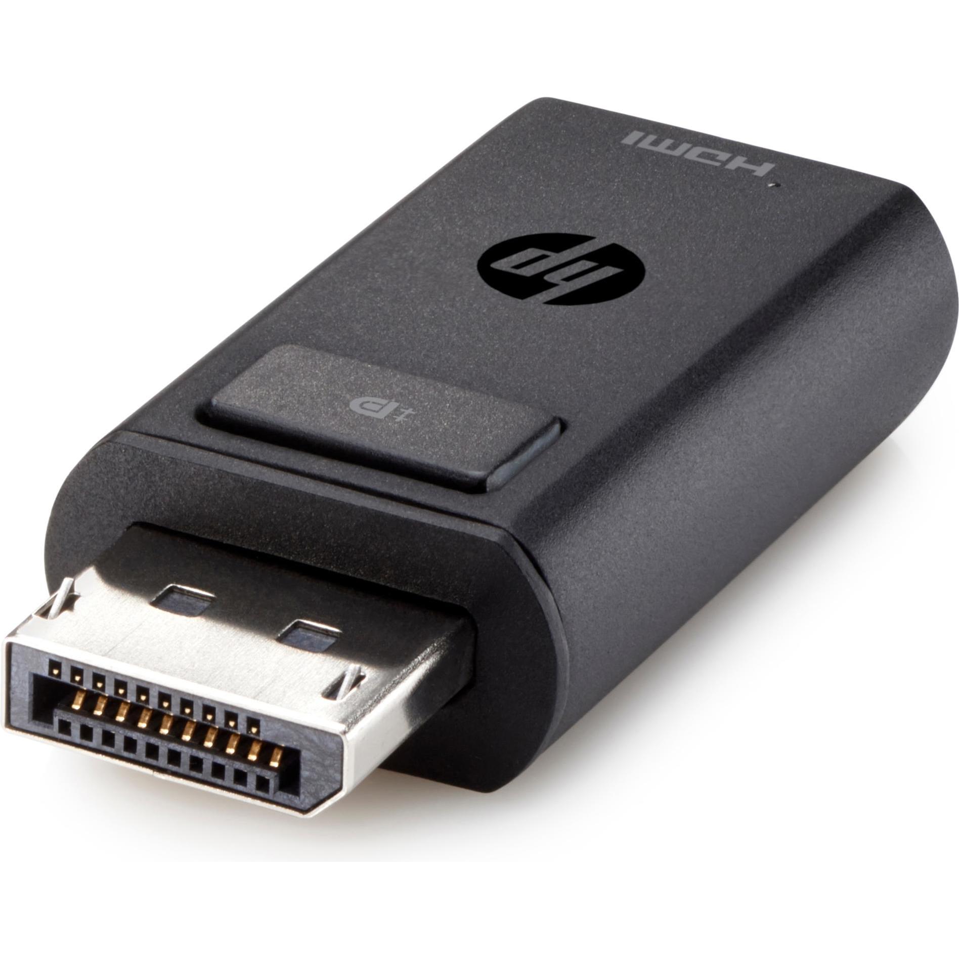 HP DisplayPort auf HDMI (HDMI, 5 cm), Data + Video Adapter, Schwarz