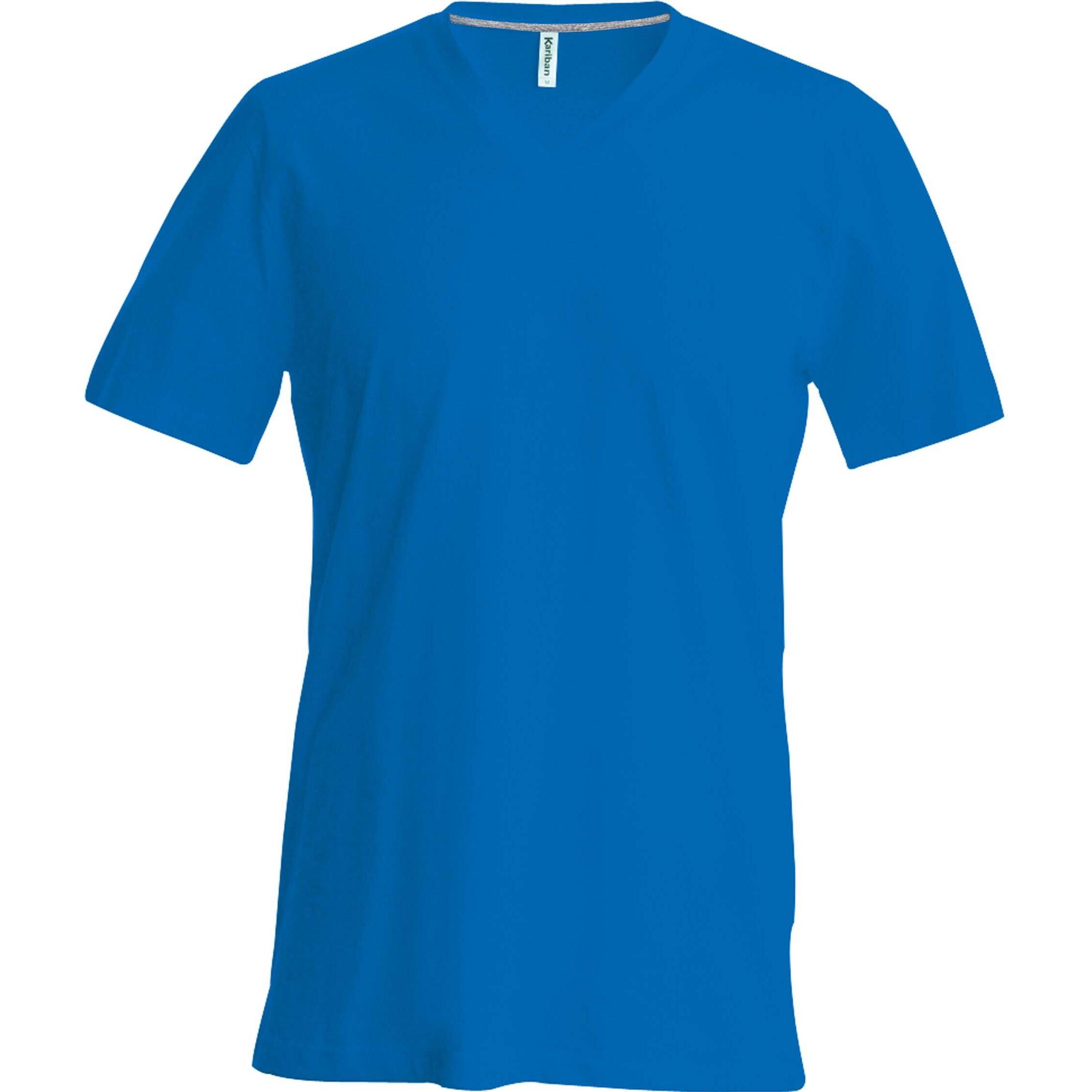 Kariban, Herren, Shirt, Col V, Blau, (3XL)