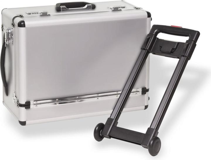 Actual product image Dema Trolley Alu-Koffer "Silver Stripe" / Pilotenkoffer