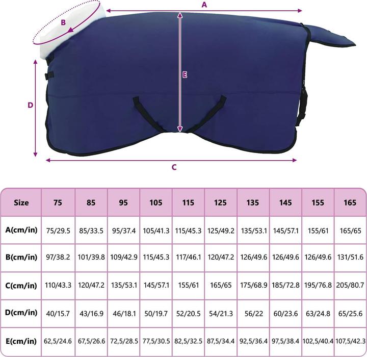 Produktbild vidaXL Pferdedecke (125 cm)