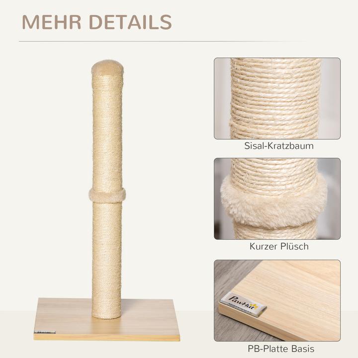 Actual product image Jamb Scratching trunk (60 cm, Beige+oak)
