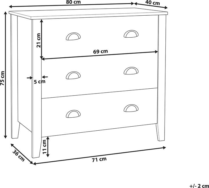Image du produit Beliani Donovan (80 x 40 x 75 cm)