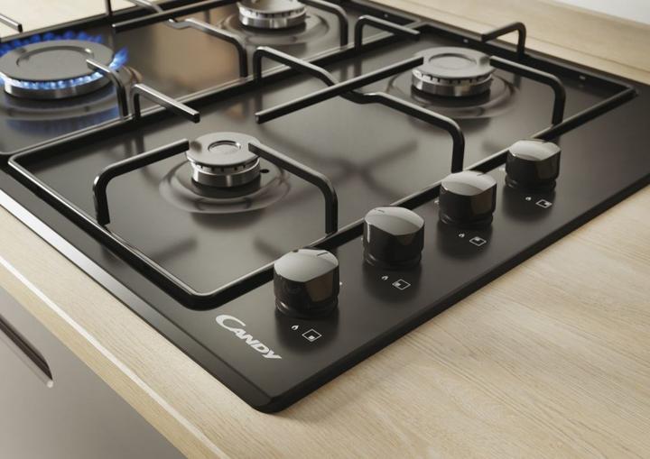 Immagine prodotto Candy CHW6LBB Piano cottura a gas integrato 4 Zone (59.50 cm, Piano cottura a gas)