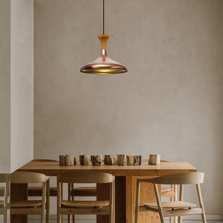 Productafbeelding Bamyum Champion-Pilz Pendelleuchte Holz Kupferfarbe (E27)