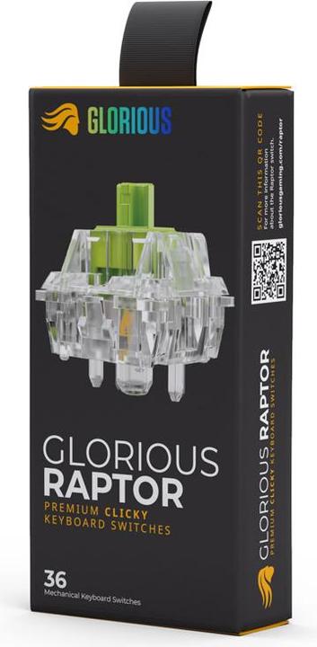 Actual product image Glorious PC Gaming Race Glorious Raptor Switch, mechanical, 5-pin, clicky, MX stem, 55g - 36 pieces