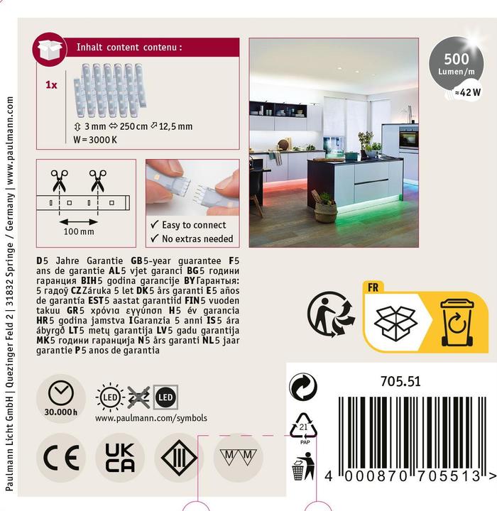 Actual product image Paulmann MaxLED 500 Stripe (RGBW, 250 cm, Indoor)
