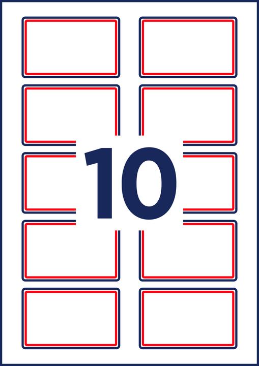 Actual product image Avery 200 Name labels L4786-20 white 80.0 x 50.0 mm