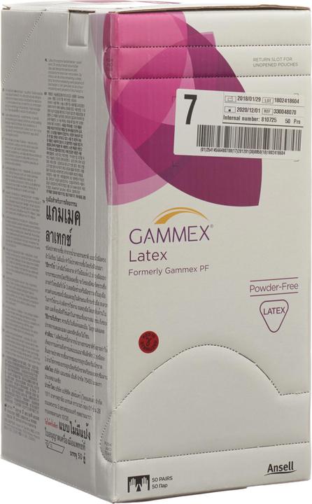 Immagine prodotto Gammex Guanti chirurgici in lattice taglia 7 sterili senza polvere 50 paia (7)