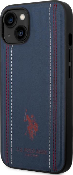 Actual product image U.S. Polo US Polo USHCP14SPFAV iPhone 14 6.1 "navy blue / navy blue Leather Stitch (Apple iPhone 14)