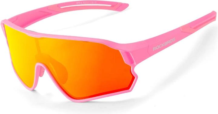 Productafbeelding Rockbros 14110009004 gepolariseerde fietsbril voor kinderen van 8-14 jaar - roze (Roze)