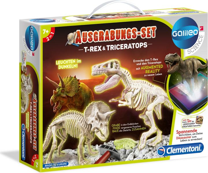Produktbild Clementoni Ausgrabungset T-Rex& Triceratop