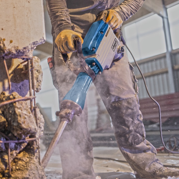 Actual product image Scheppach AB1600 Demolition Hammer 230V 50Hz 1600W - 50J (Electrical connection)