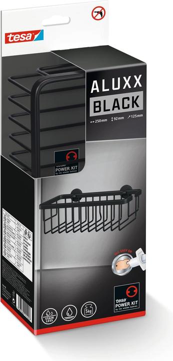 Productafbeelding tesa ALUXX ZWART Douchemandje (25 x 12,5 x 9,5 cm)