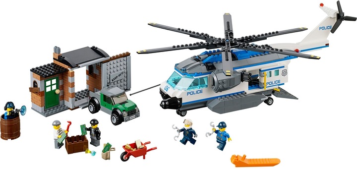 Produktbild LEGO Verfolgung mit dem Polizei Hubschrauber (60046, LEGO City)