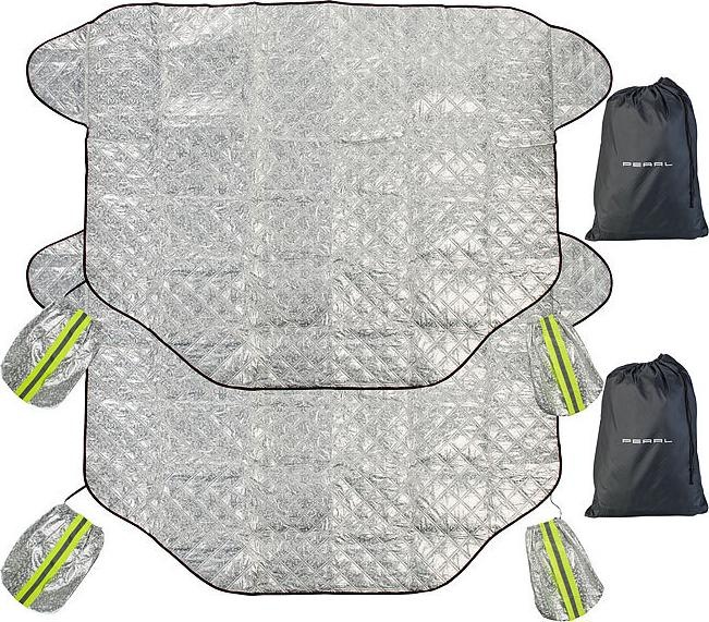 Produktbild Pearl 2er Set 2in1-Anti-Eis-Scheiben-/Spiegelabdeckung und Sonnenschutz