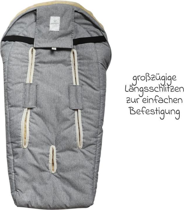 Produktbild Kaiser Baby Kaiser Babyschalen Fusssack aus Lammfell Naadja, light grey melange