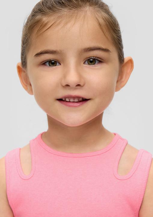 Produktbild S.Oliver T-Shirt Geripptes Top mit Cut-out-Details (104, 110)