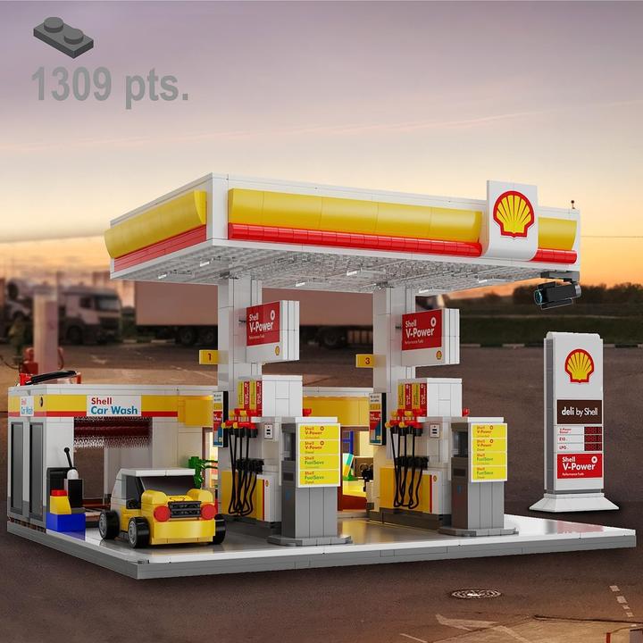 Image du produit Cada Shell Tankstelle mit Shop und Waschanlage Bricks
