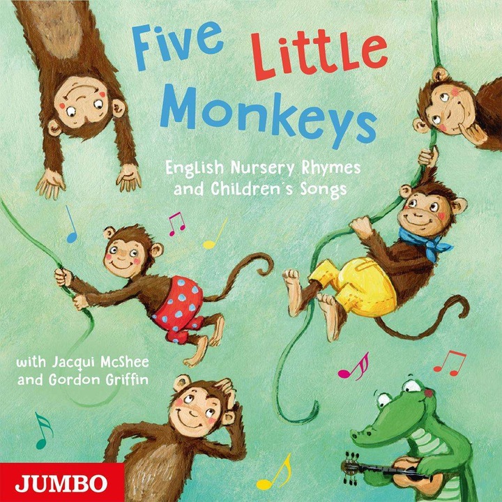 Produktbild Jumbo Five Little Monkeys. English Nursery,CD (Gordon Griffin, Jacqui McShee, Englisch)