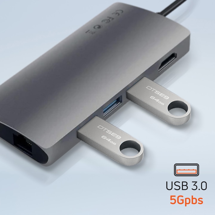 Actual product image Satechi ST-TCMA2M (USB-C, 6 Ports)