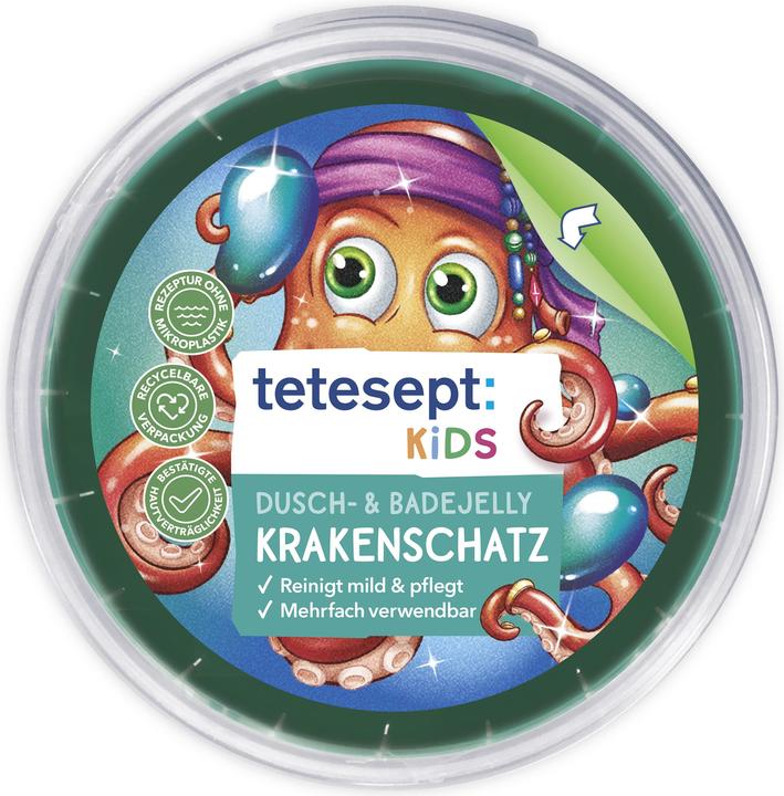 Actual product image Tetesept Kids Dusch- & Bade Jelly Krakenschatz (100 ml, Bubble bath)