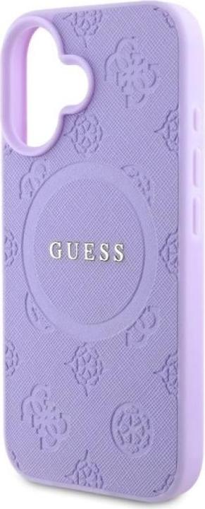 Produktbild Guess GUHMP16MPSAPSMEU iPhone 16 Plus 6.7" fioletowy/purple hardcase Saffiano Peony Classic Logo (Apple iPhone 16 Plus)