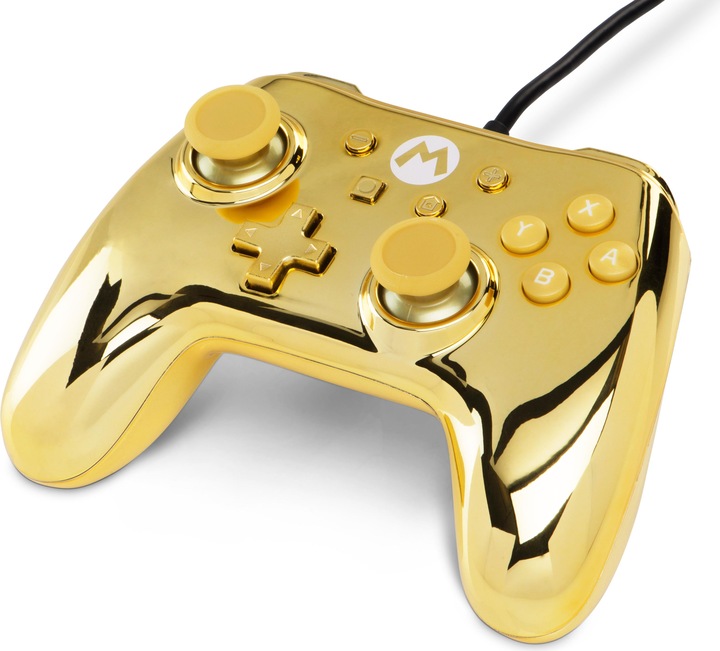 Produktbild PowerA Chrome Controller - Gold Mario (Switch)